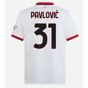 Billiga AC Milan Strahinja Pavlovic #31 Bortatröja 2024-25 Kortärmad